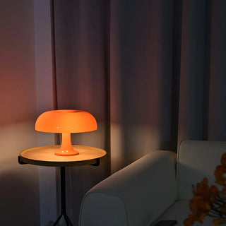Modern Orange Mushroom Dome Shape Decor Table Lamp Zawala Image - 1
