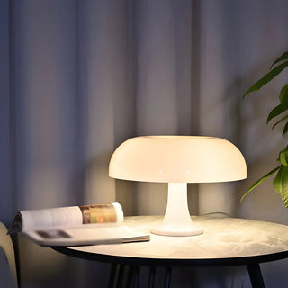 Modern Orange Mushroom Dome Shape Decor Table Lamp Zawala Image - 2
