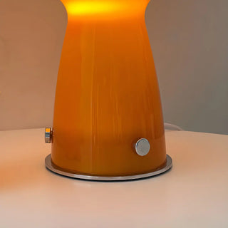 Simple Orange Cute Mushroom Glass Modern Table Lamp Zawala Image - 10