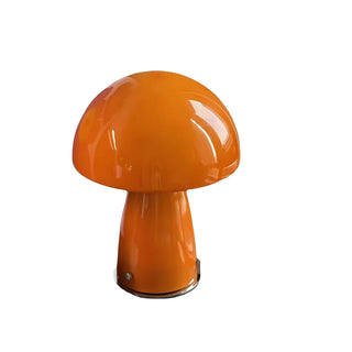 Simple Orange Cute Mushroom Glass Modern Table Lamp Zawala Image - 11