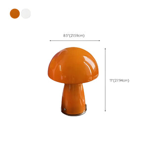 Simple Orange Cute Mushroom Glass Modern Table Lamp Zawala #size