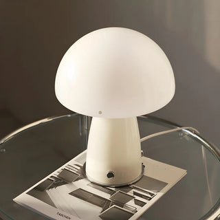 Simple Orange Cute Mushroom Glass Modern Table Lamp Zawala Image - 5