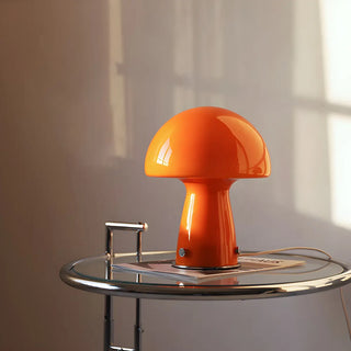 Simple Orange Cute Mushroom Glass Modern Table Lamp Zawala Image - 6