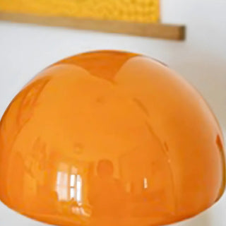 Simple Orange Cute Mushroom Glass Modern Table Lamp Zawala Image - 9