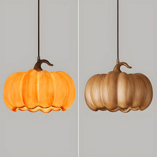 Modern Adjustable Brown Pumpkin Pendant Ceiling Lamp Zawala Image - 14