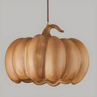 Modern Adjustable Brown Pumpkin Pendant Ceiling Lamp Zawala Image - 15