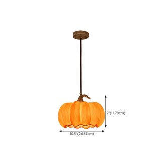 Modern Adjustable Brown Pumpkin Pendant Ceiling Lamp Zawala #size