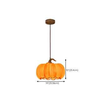 Modern Adjustable Brown Pumpkin Pendant Ceiling Lamp Zawala Image - 19