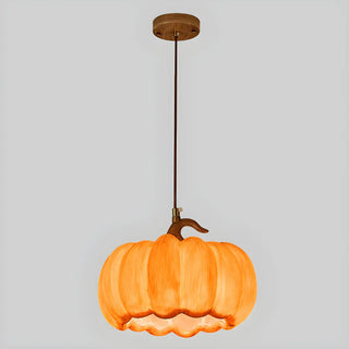 Modern Adjustable Brown Pumpkin Pendant Ceiling Lamp Zawala Image - 9