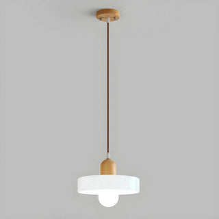 Modern Orange Round Glass Pendant Light Dining Room Zawala Image - 12