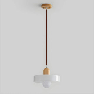 Modern Orange Round Glass Pendant Light Dining Room Zawala Image - 13