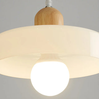 Modern Orange Round Glass Pendant Light Dining Room Zawala Image - 16