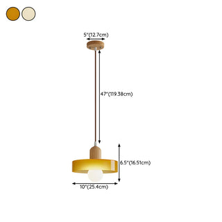 Modern Orange Round Glass Pendant Light Dining Room Zawala #size