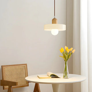 Modern Orange Round Glass Pendant Light Dining Room Zawala Image - 4