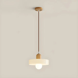 Modern Orange Round Glass Pendant Light Dining Room Zawala Image - 7