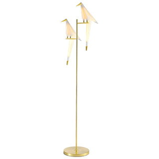 Modern Origami Bird Acrylic Living Room Gold Floor Lamp Zawala Image - 5