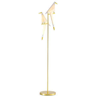 Modern Origami Bird Acrylic Living Room Gold Floor Lamp Zawala Image - 7