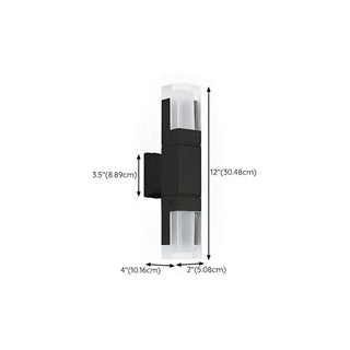 Modern Waterproof Rectangular Outdoor Wall Sconce Zawala Image - 12