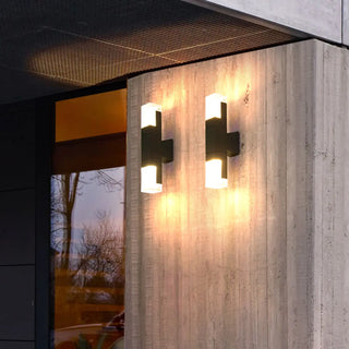 Modern Waterproof Rectangular Outdoor Wall Sconce Zawala Image - 2