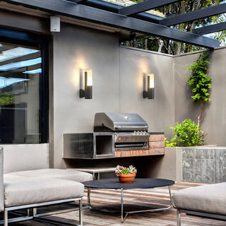 Modern Waterproof Rectangular Outdoor Wall Sconce Zawala Image - 3
