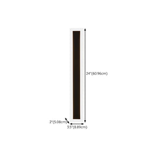 Waterproof Sleek Black Vertical Outdoor Wall Sconce Zawala Image - 14