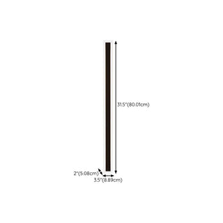 Waterproof Sleek Black Vertical Outdoor Wall Sconce Zawala Image - 15