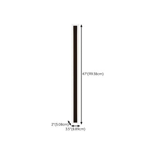 Waterproof Sleek Black Vertical Outdoor Wall Sconce Zawala Image - 17