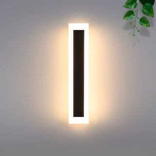 Waterproof Sleek Black Vertical Outdoor Wall Sconce Zawala Image - 6