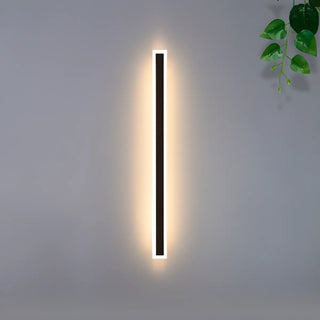 Waterproof Sleek Black Vertical Outdoor Wall Sconce Zawala Image - 9