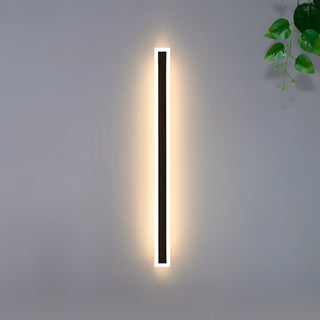 Waterproof Sleek Black Vertical Outdoor Wall Sconce Zawala Image - 10