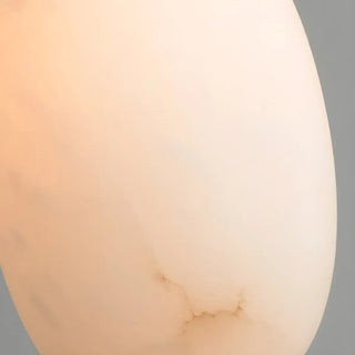 ZOWALA - Contemporary Alabaster Oval Living Room Pendant Light Image - 10