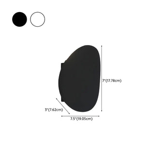 External Waterproof Oval Meatl LED Wall Light Fixture Zawala #size