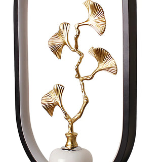Elegant Floral Design Oval Frame LED Decor Table Lamp Zawala Image - 12