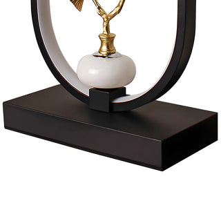 Elegant Floral Design Oval Frame LED Decor Table Lamp Zawala Image - 14