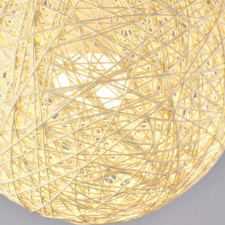 Modern Restaurant Red Yellow Paper Globe Pendant Light Zawala Image - 8