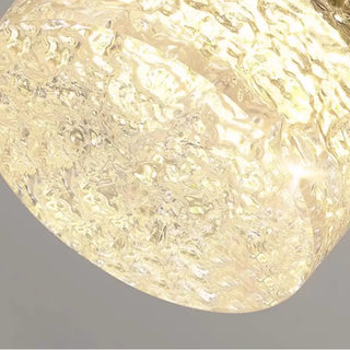 ZOWALA - Modern Black Patterned Glass Cylinder LED Pendant Light Image - 11
