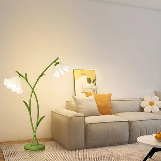 Modern 2-Light Pink Petal LED Metal Floor Lamp Zawala Image - 4