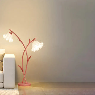 Modern 2-Light Pink Petal LED Metal Floor Lamp Zawala Image - 7