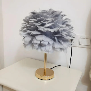 Creative Feather Shade Bedroom Decorative Table Lamp Zawala Image - 11