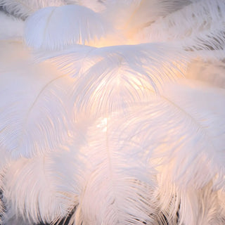 Artistic Pink Feather and Gold Stand Floor Lamp Zawala Image - 8