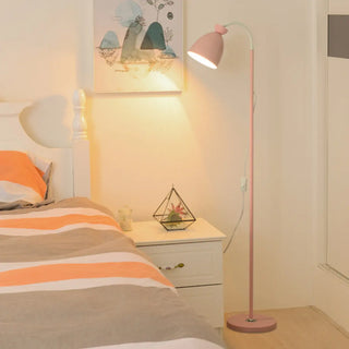 ZOWALA - Modern Pink Metal Conical Floor Lamp Image - 1