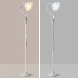 ZOWALA - Modern Fresh Pink Floral Metal LED Floor Lamp Image - 17