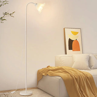 ZOWALA - Modern Fresh Pink Floral Metal LED Floor Lamp Image - 3