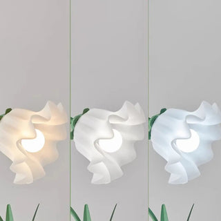 ZOWALA - Modern Fresh Pink Floral Metal LED Floor Lamp Image - 5
