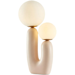 Creative White Cactus Double Ball Glass Table Lamp Zawala Image - 16