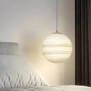ZOWALA - Modern Plastic White Planet Hanging Light Image - 1
