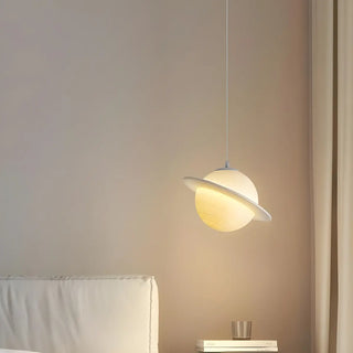ZOWALA - Modern Plastic White Planet Hanging Light Image - 2