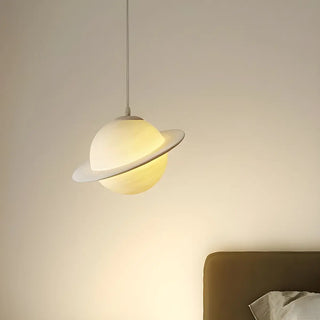 ZOWALA - Modern Plastic White Planet Hanging Light Image - 3