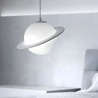 ZOWALA - Modern Plastic White Planet Hanging Light Image - 4