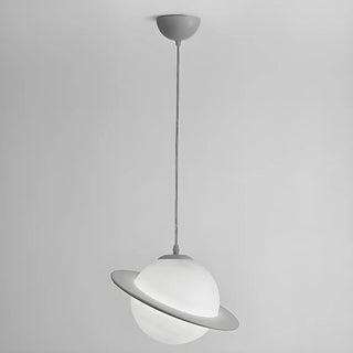ZOWALA - Modern Plastic White Planet Hanging Light Image - 8